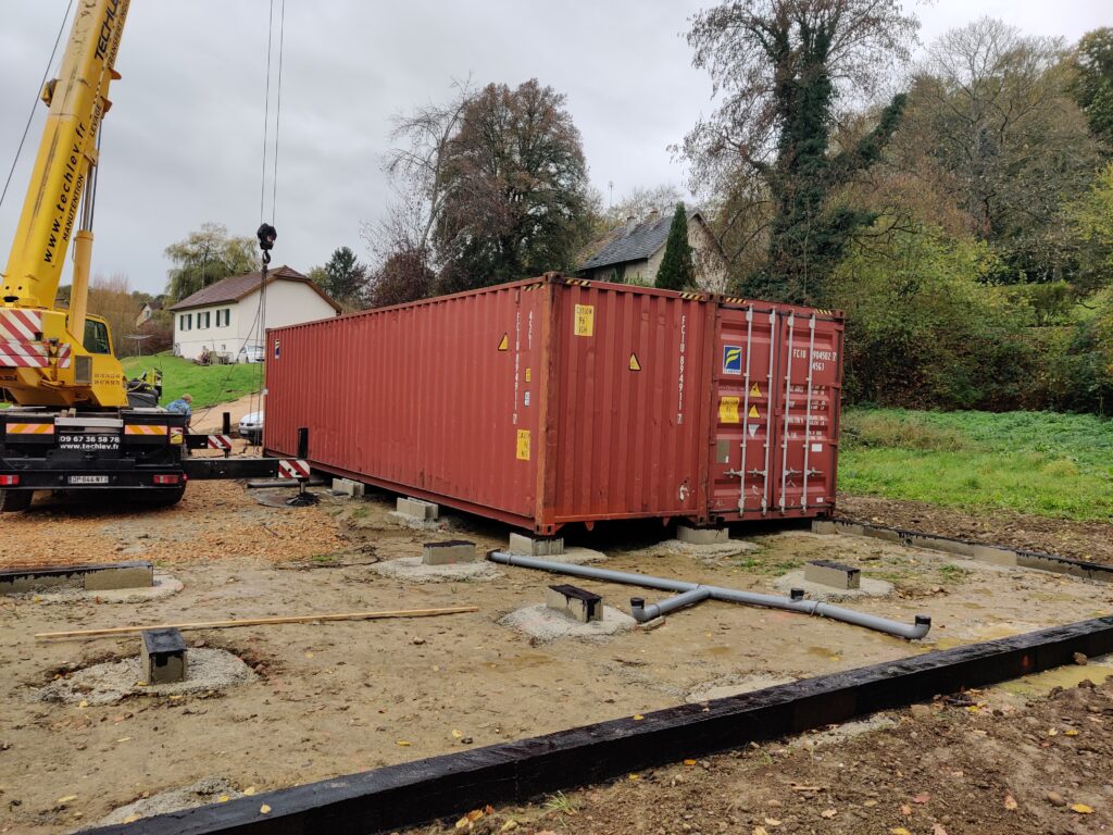 Construction d'une maison en container