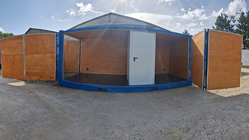 Container Building Theatre Example Containers théâtre de rue La Réunion : In'Box Group