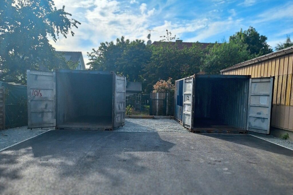 Deux containers de stockage 20 pieds installés chez BAUER ET FILS à Burnhaupt-le-Haut